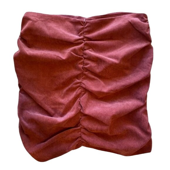 Zara Draped Corduroy Ruched Mini Skirt Size Large - Picture 4 of 11